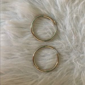 ✨WORN ONCE✨ DKNY Gold Plated Hoop Earrings